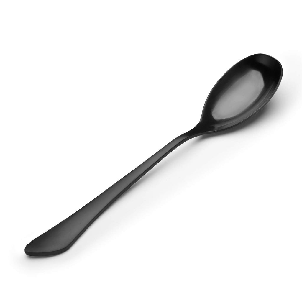 Matte Black Silverware Set, 40-Piece Stainless Steel Flatware Set Service for 8, Satin Finish Tableware Cutlery Set