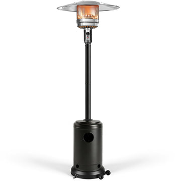 Ignovate 50, 000 BTU Max Outdoor Propane Patio Heater with Wheels - Durable Powder-Coated Steel Gas Heater with Easy