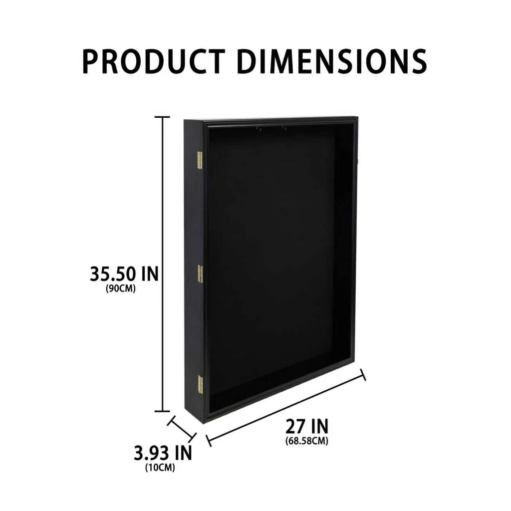 Large Jersey Display Case Frame Deep Shadow Box with Room for XL Baseball Football or Hockey Military Uniform