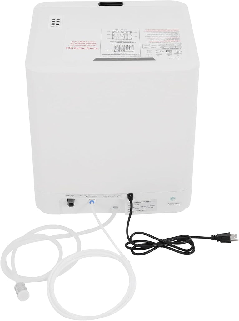 Countertop Dishwasher 800W Portable Mini Dishwasher 6.8L/1.8 Touch Controls Gallon Portable Dishwasher Countertop with 360° Rotating Spray for Apartment RV Dorms