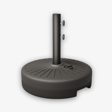 22L Water Filled Patio Umbrella Base Heavy Duty HDPE Outdoor Umbrella Stand with Dual Locking Knobs