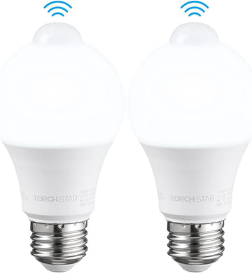 A19 Motion Sensor LED Light Bulb, 900LM, E26 6000K