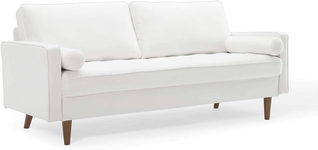 EEI-3764-WHI Valour Performance Velvet Sofa, White