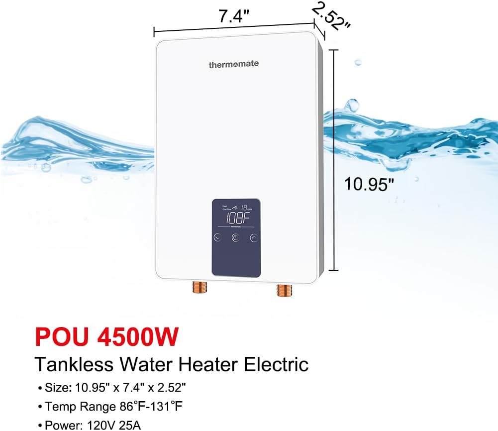 Mini Tankless Water Heater Electric 110V ~ 120V for Sink
