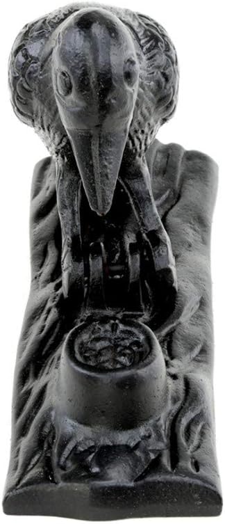 Cast Iron Woodpecker Door Knocker, 6.5" in Black Finish with Mounting Hardware