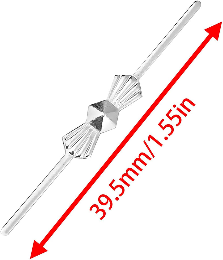 Chandelier Bow Pin 40mm Chandelier Crystal Connectors Clips Pin Silver Butterfly Pendant Lamp Replacement Parts 200PCS