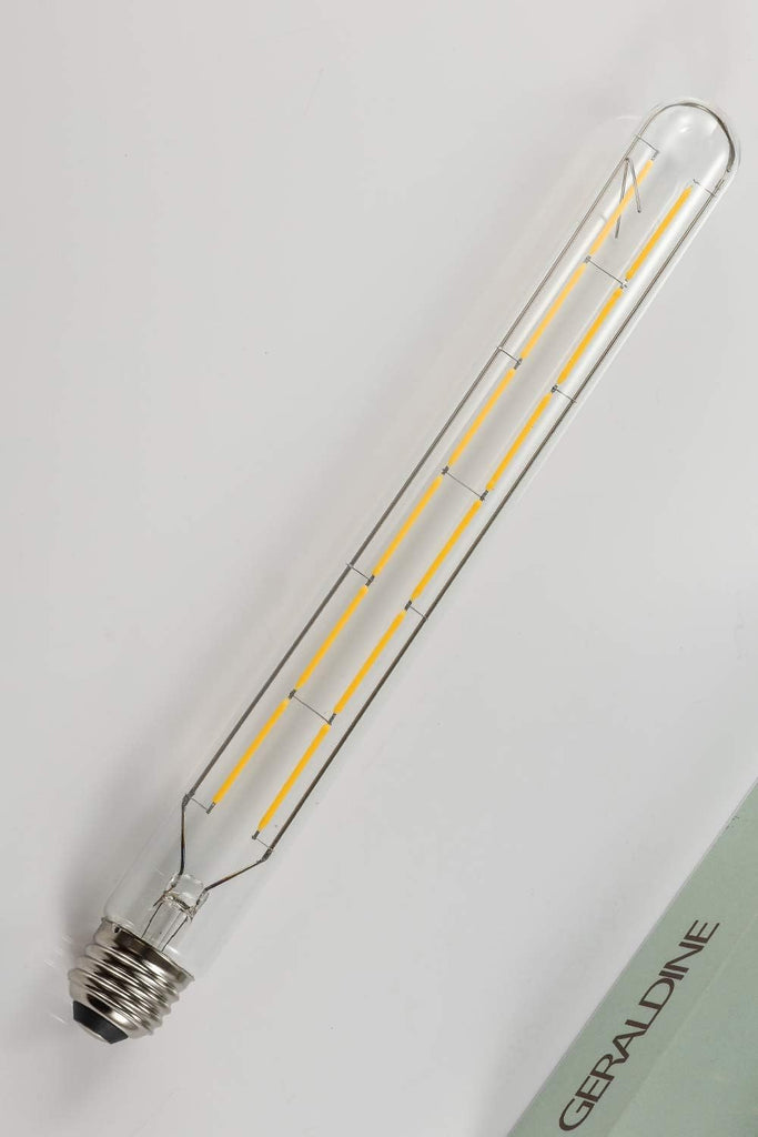 LED Tube Bulbs,T10 Tubular Edison Style LED Filament Bulb, 12W Dimmable Antique LED Bulb,E26 Base,Clear Glass,Warm (Pack Of 4)