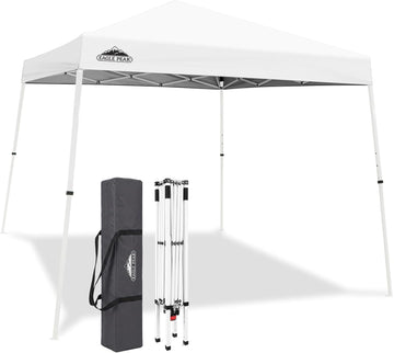 10x10 Slant Leg Pop-up Canopy Tent Easy One Person Setup Instant Outdoor Beach Canopy Folding Portable Sports Shelter
