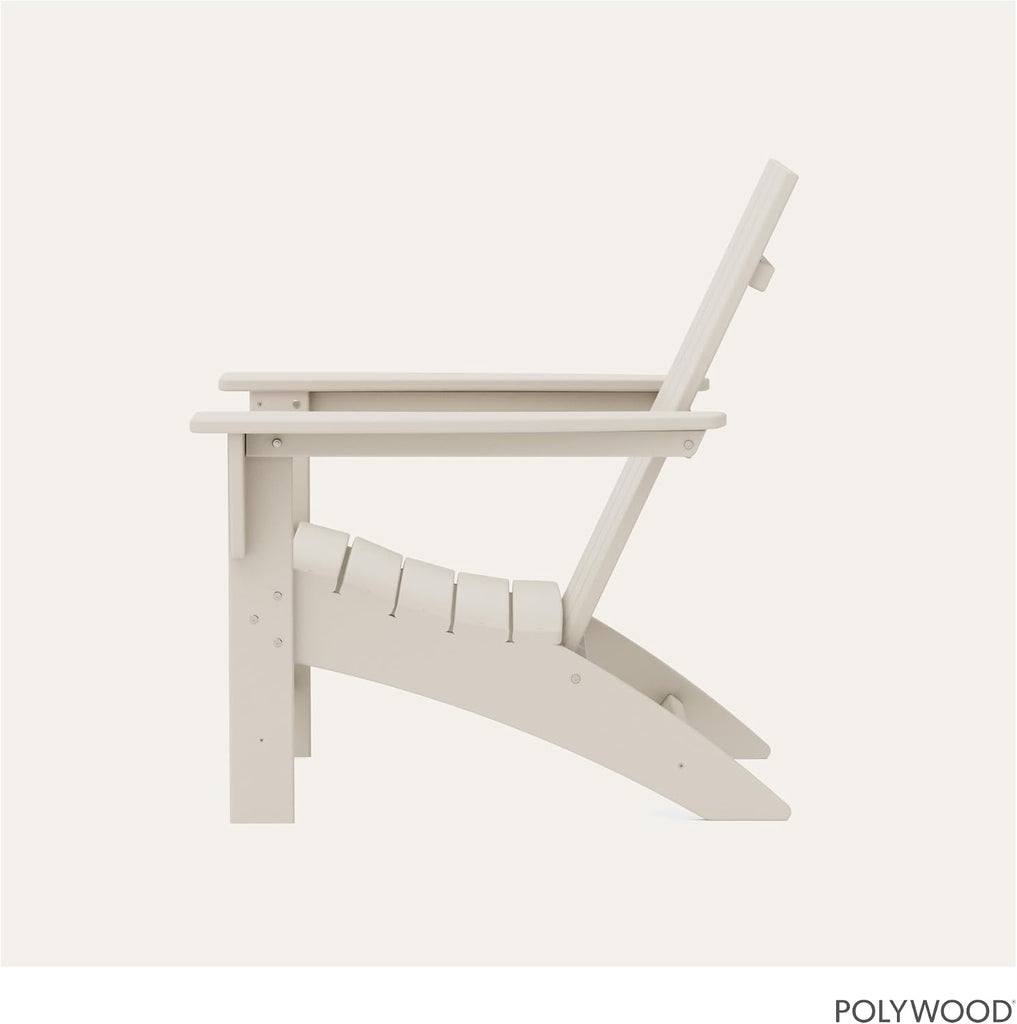 Modern Adirondack Chair - All-Weather Outdoor Lawn Adirondack Chairs - HDPE, Fade-Resistant & Durable Outdoor