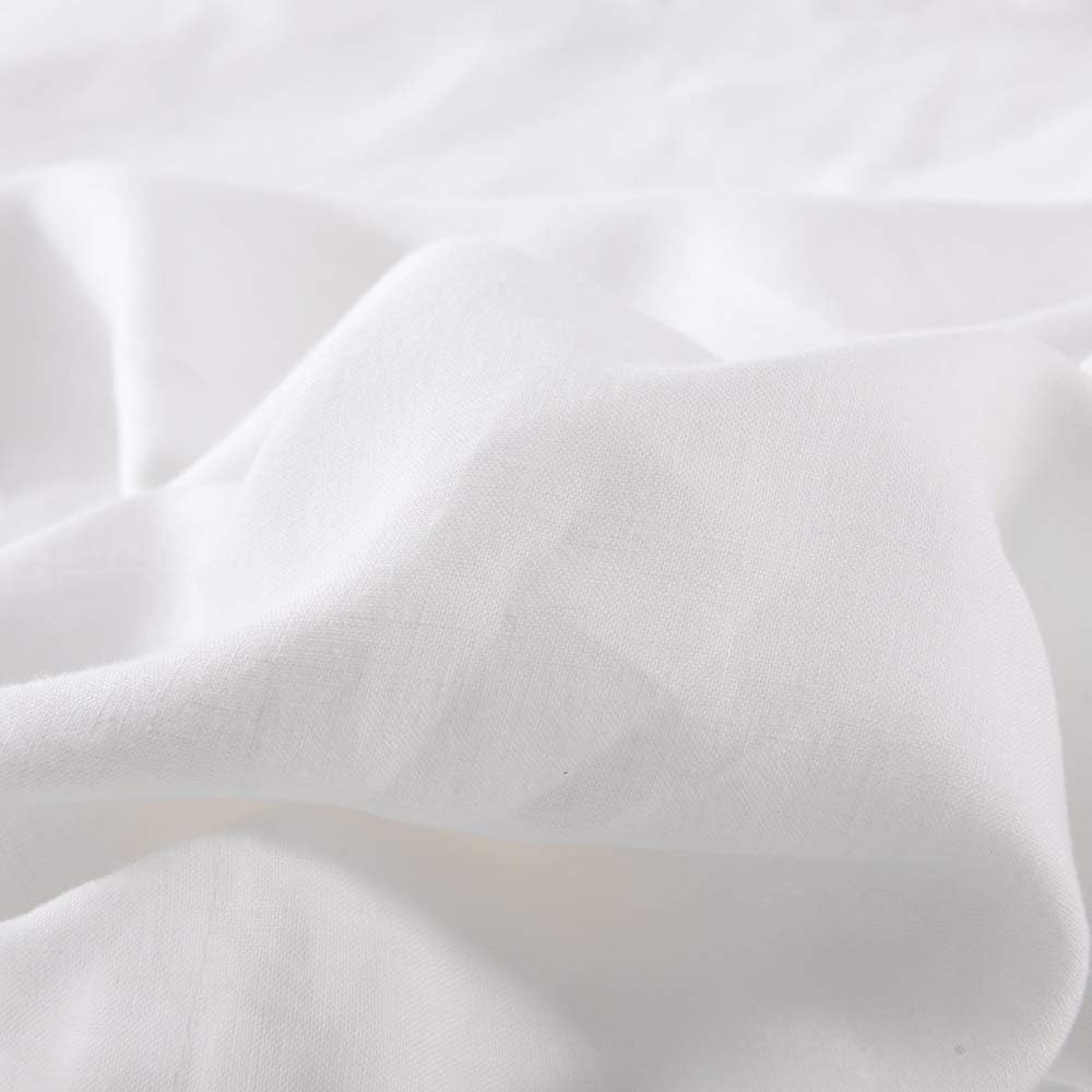 Stone Washed French Linen European Pillow Shams, Set of 2 Pieces, 26 inches x 26 inches Square Euro Sham, Super Soft