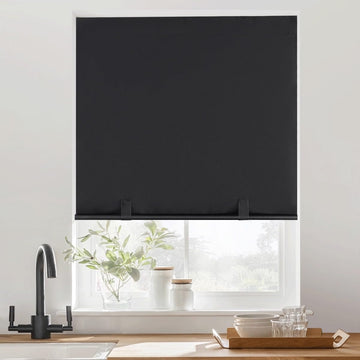 100% Blackout Blinds for Windows, No Drill Roller Shades, Stick On Window Blinds, Cordless Cut to Size with Magnetic