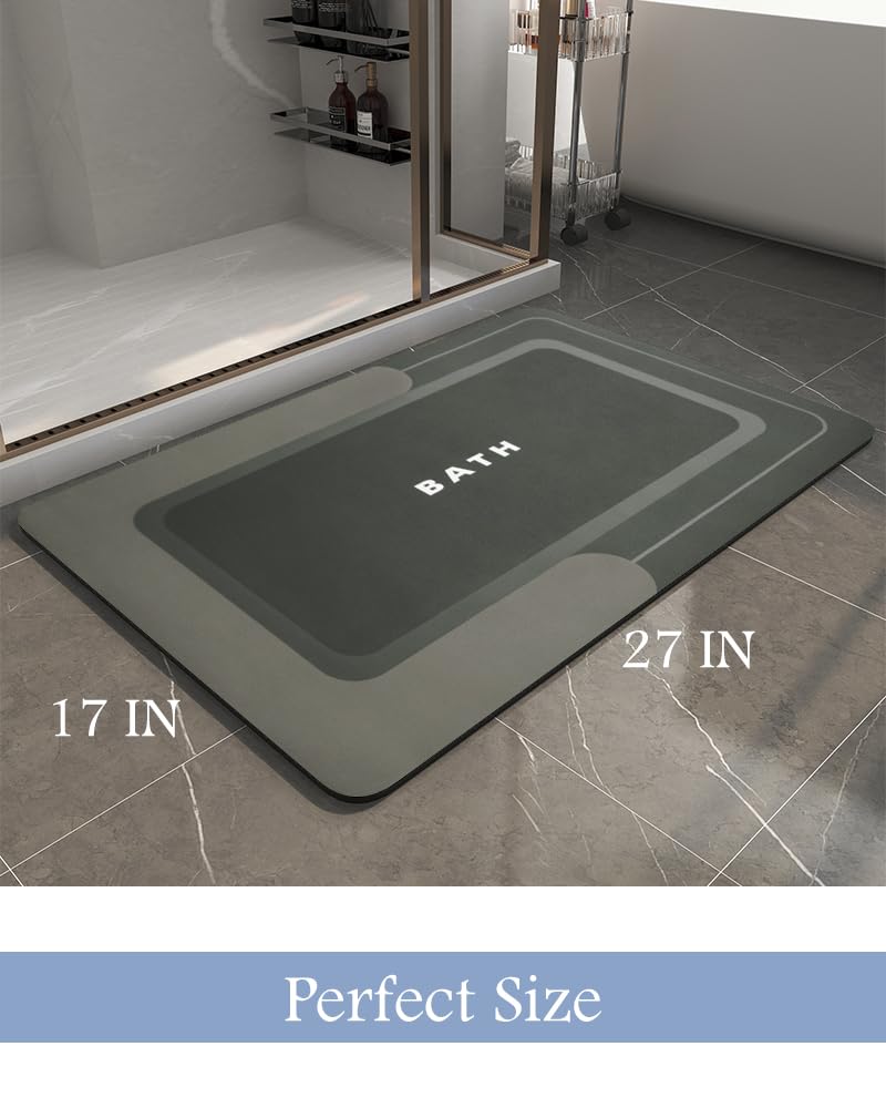 Bath Mat-Bath Mat Rug Non Slip Super Absorbent Stain Resistant Quick Dry Th Rug-Bath Mats Floor Bathtub
