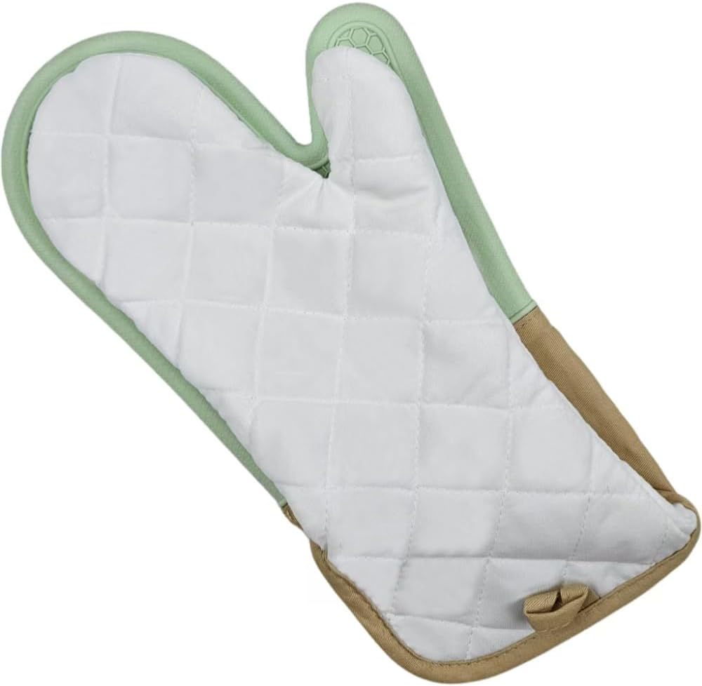 6-Piece Silicone Oven Mitts Set, Heat Resistant Kitchen Gloves with Soft Cotton Lining, Pot Holders & Mini Mitts for