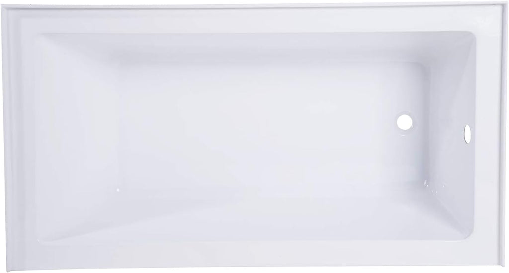 VTAP543022R Aqua Eden Alcove Tub, White
