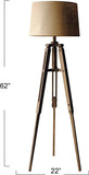 Creative Co-Op Tripod Style Wood Floor Lamp with Drum Shade