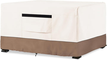 Fire Pit Cover, Outdoor Heavy Duty 600D 100% Waterproof Fire Pit Cover Rectangular, Weatherproof Firepit Covers