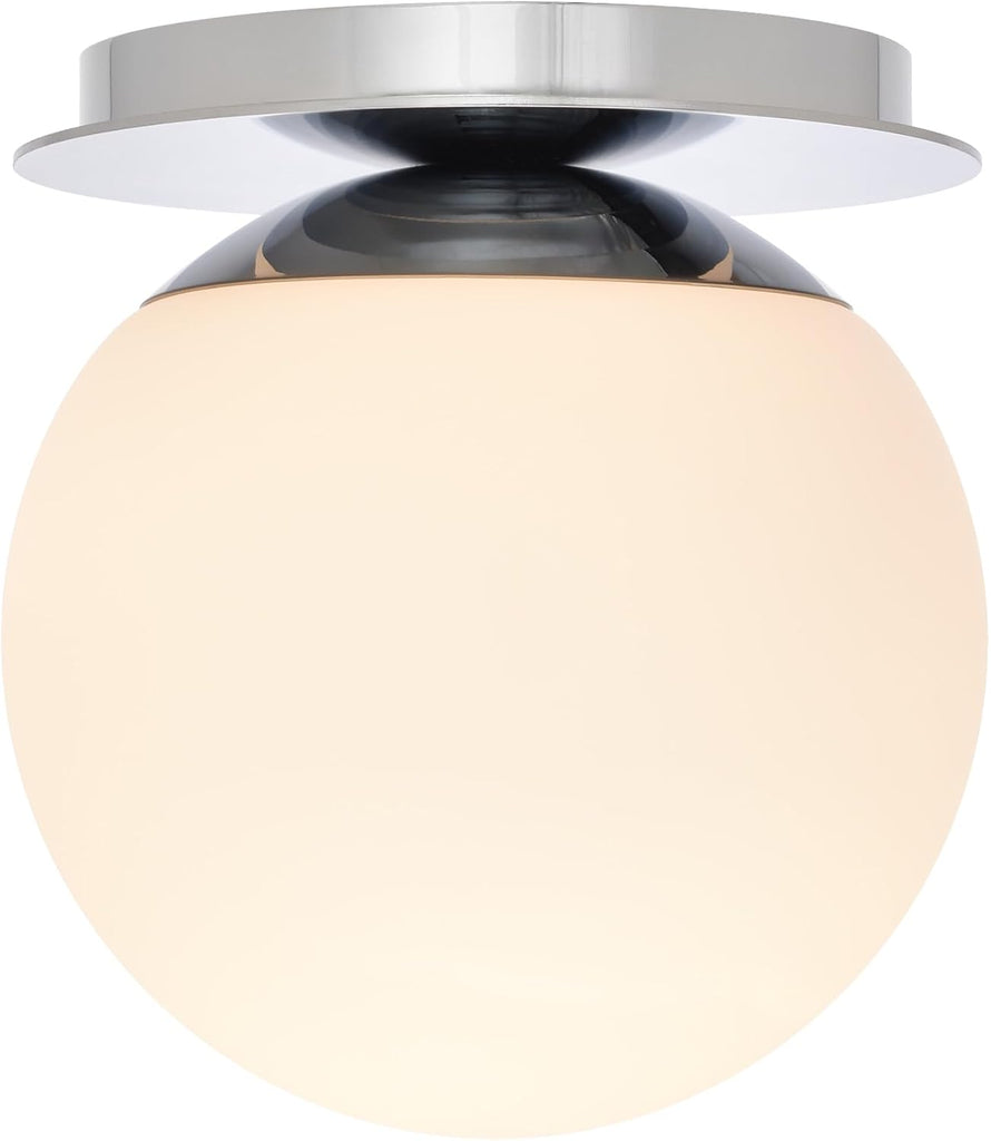 Chrome Wall Sconces, 1 Light Modern Globe Sconce, Wall Light Bathroom Living Room & Hallway Vanity Lighting, Ceiling