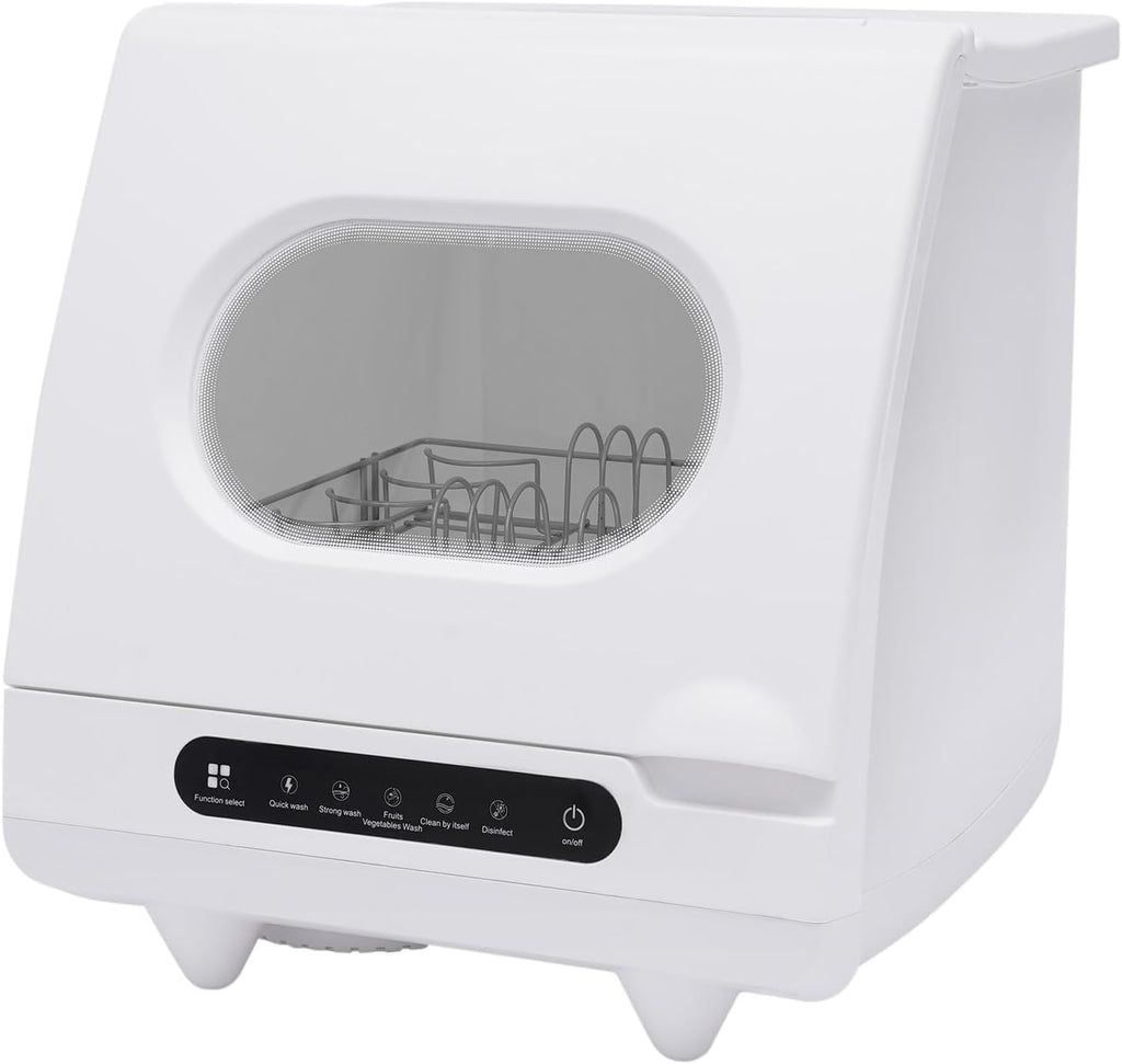 Portable Dishwasher Countertop 6 Place Settings Compact 15.6x15.4x16.9in 5 Functions 161.6°F 55dB Quiet 1.32Gal Water