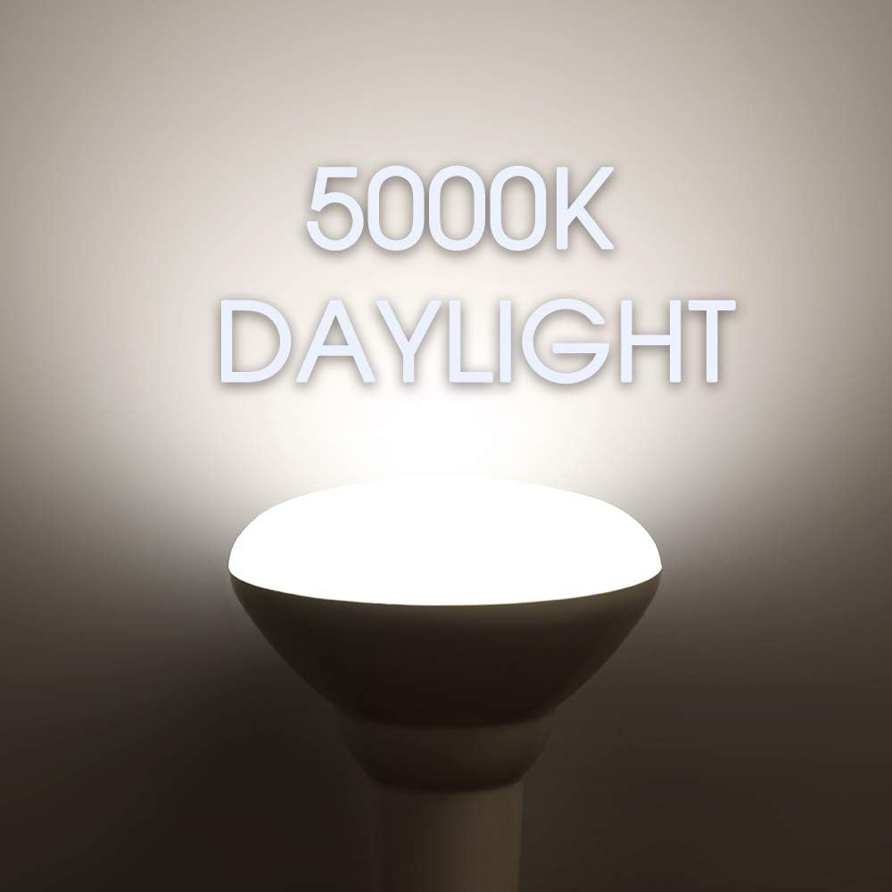LED Flood Light Bulbs BR30, 65W Equivalent, Dimmable, Daylight 5000K, Indoor Flood Lights for Recessed Cans, 6 Pack