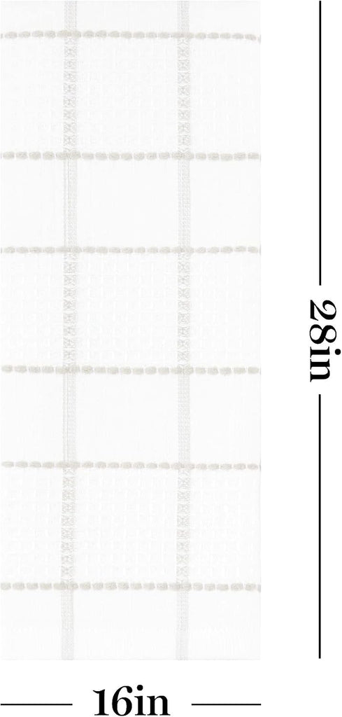 Modern Waffle Kitchen Towel Set 6-Pack, Linen, 16"x28"