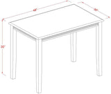 YAT-ANA-T Yarmouth Rectangle Kitchen Dining Table, 30x48 Inch, Natural