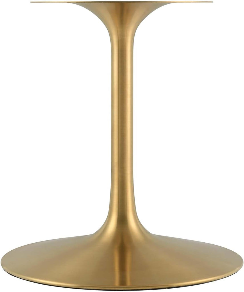 Inspired Saarinen Style Tulip Oval Pedestal Dining Table — Gold Cherry Walnut, 60″ Oval