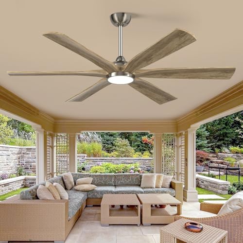 60" Ceiling Fan with LED Light and Remote - Gray