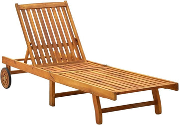Patio Lounge Chair, Outdoor Chaise Lounge Chair with Adjustable Backrest, Sunlounger, Sunbed Poolside, Farmhouse