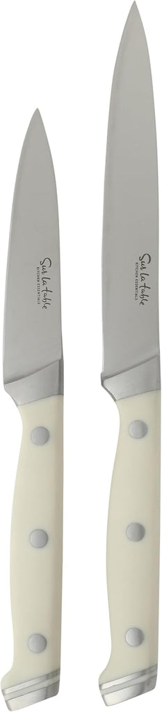 Kitchen Essentials Knife Set with Block, 14-Piece Forged German Steel Kitchen Knives, Beech Wood Block, Chef