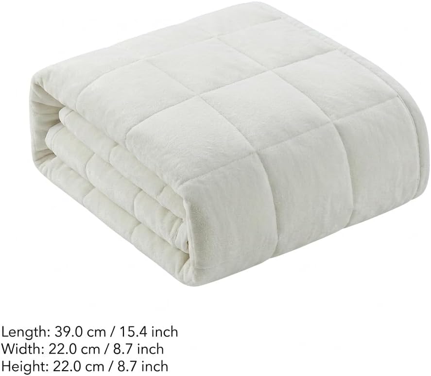 Weighted Blanket 15 lbs Queen Size Down Alternative Blanket, Reversible Minky Microfiber, HeiQ Smart Temperature