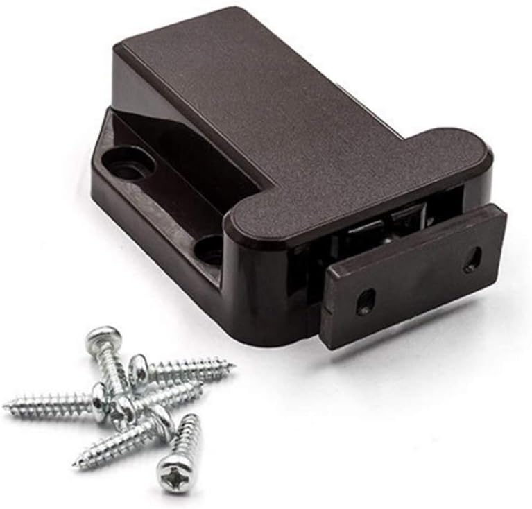 8 Pack Push Latch，Touch Latch Safe Push Latch，Rebound self-Locking Device，Open Catch Lock Drawer Cabinet Catch Touch