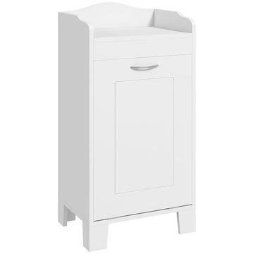 31" Tilt Out Laundry Hamper Bathroom Storage Cabinet White