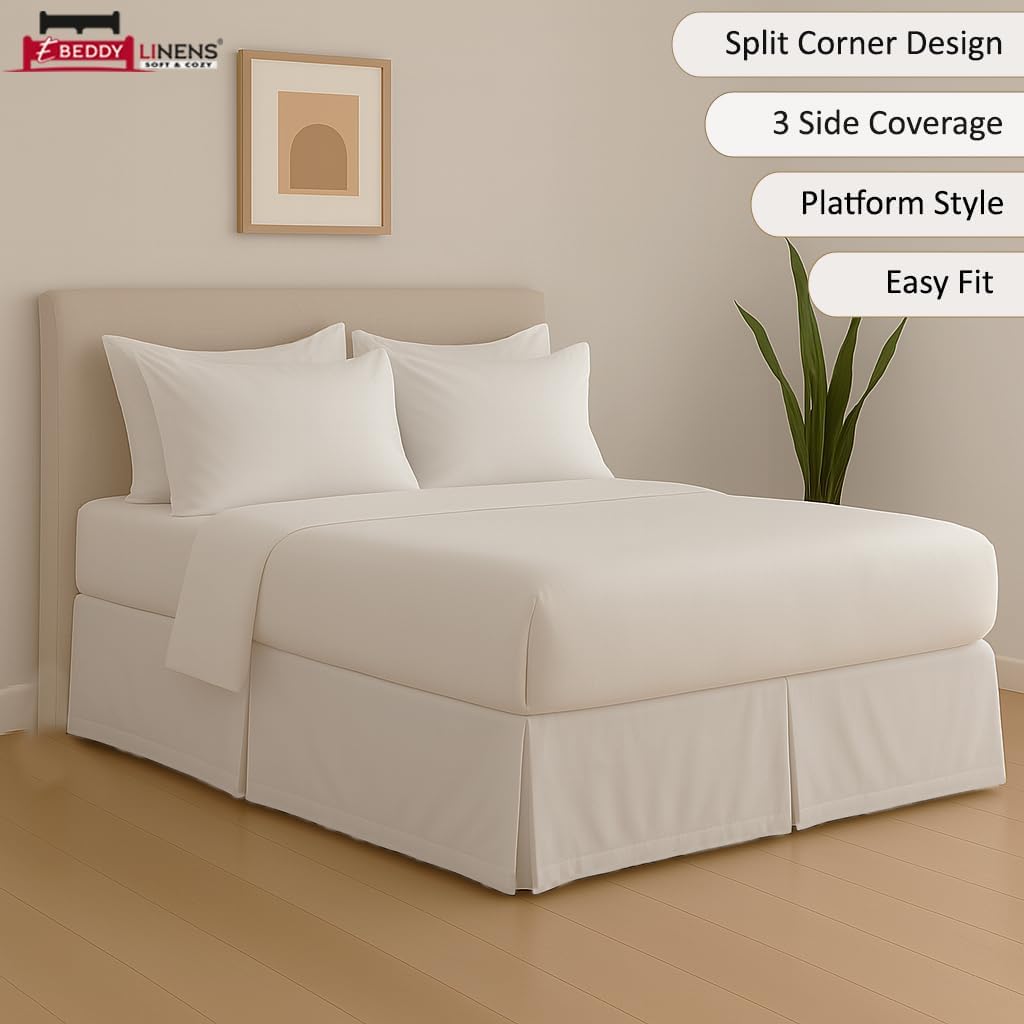 Split Corner Dorm Bed Skirt Twin Xl 42 Inch Drop 100 Microfiber Extra Kzbt