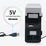 Mini Fridge for Bedroom, Portable Low Noise USB Fridge Cooler Single Can Car Refrigerator for Skincare, Beverage, Food