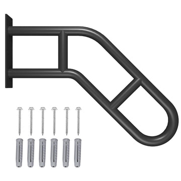 Wall Mount Hand Rails for Outdoor or Indoor Steps Stair Railing Metal Heavy Duty Non-Slip 1-3 Step Safe Bars U-Shape