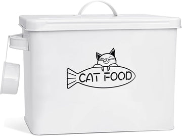 Large Dog and Cat Food Storage Container, Farmhouse Pet Food Storage Containers with Lid and Dry Food Scoop, Durable