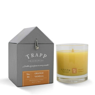 Signature Home Collection No. 4 Orange/Vanilla Poured Scented Candle, 7-Ounce