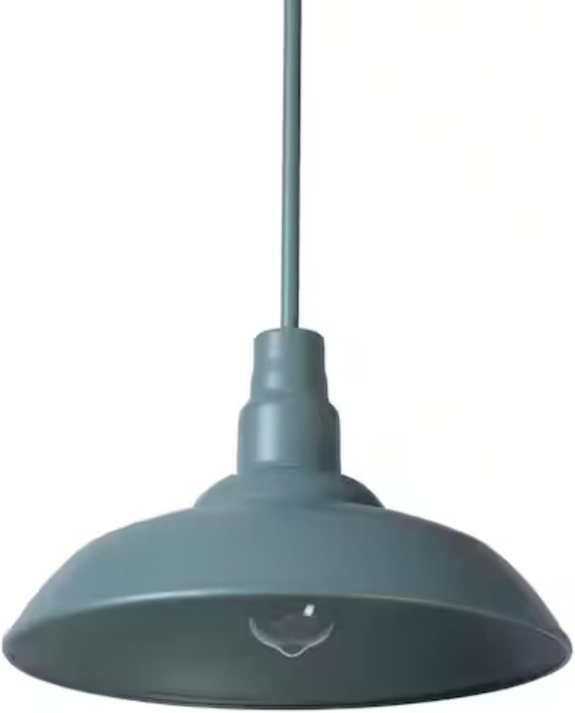 Ridge Outdoor 1 Light Teal Mini Pendant, Weather-Resistant Hanging Porch Light