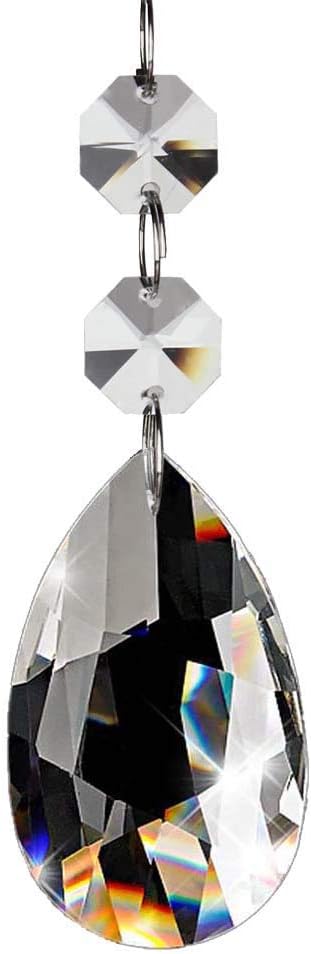 20Pcs Chandelier Crystals, Clear Teardrop Crystal Chandelier Pendants Parts Beads