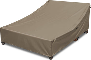 Double Chaise Lounge Cover Outdoor Waterproof Daybed Cover | 600D Weather-Resistant Oxford Fabric Tear-Resistant and