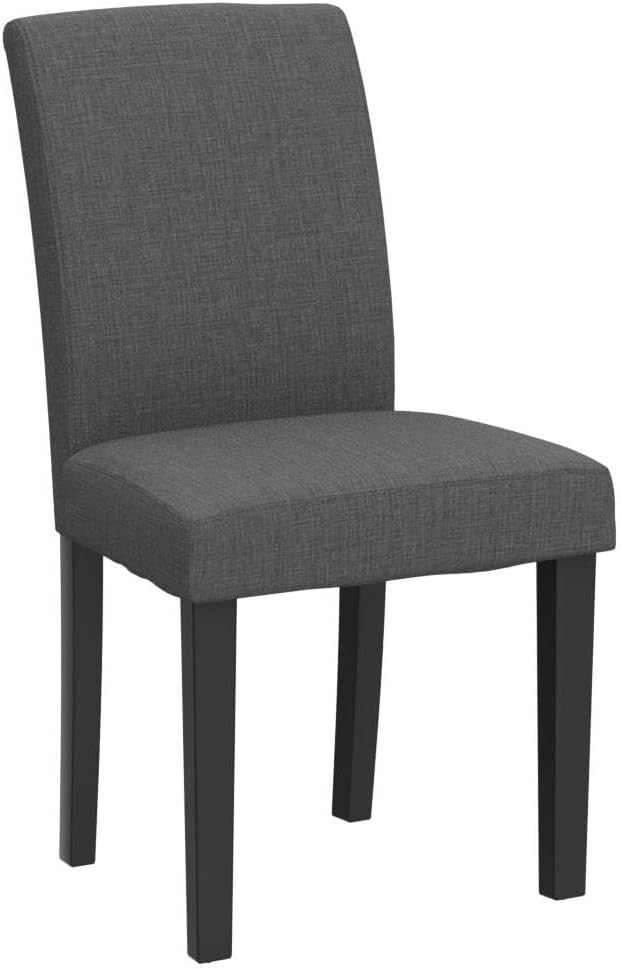 Dining Chairs Set of 2, Modern Stylish Fabric Upholstered Parson Chair, Dining Room Chairs with Solid Wood Legs for
