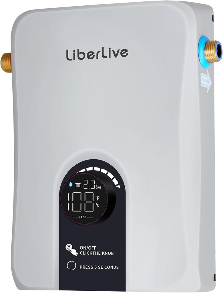 Electric Tankless Water Heater, 11kW 240V on Demand Instant Endless Electric Hot Water Heater for Residential Whole