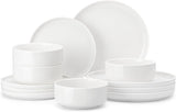Plates and Bowls Sets, 12 Pieces Porcelain Dinnerware Sets Dishware Sets Chip Resistant Ceramic Dish Set Dining Dinner