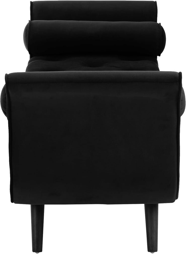 Storage Bench End of Bed, 65" Velvet Upholstered Rolled Armed Button Tufted Stool Bench, Storage Ottoman Long Bench