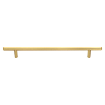Satin Gold Solid Handle Bar Pulls - 9" Center - 12" Long... (10)