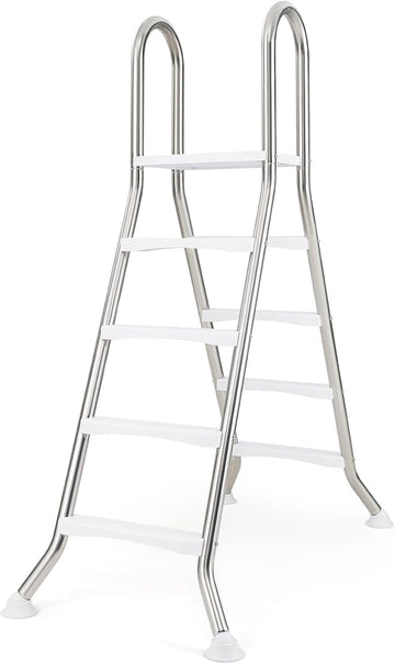Above Ground Pool Ladder for 55" Pool Wall Height | 440 LBS Heavy Duty Stainless Steel 4-Step Double-Sided Swimming