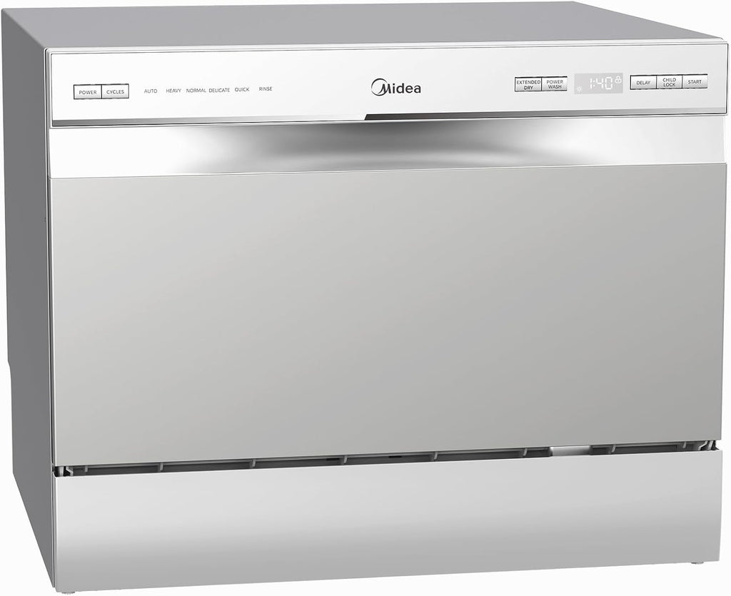 MDC22P2ASS Countertop Dishwasher, 6 Place Settings & 6+2 Washing Cycles Portable Dishwashers, Dish Washer for Dorm