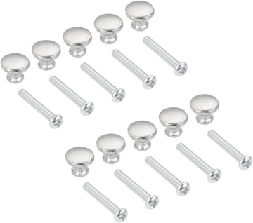 10-Pack Mini Drawer knobs, Silver Jewelry Box Pulls Wooden Cases Cabinet Cupboard Dresser Closet Chest Bin Handles
