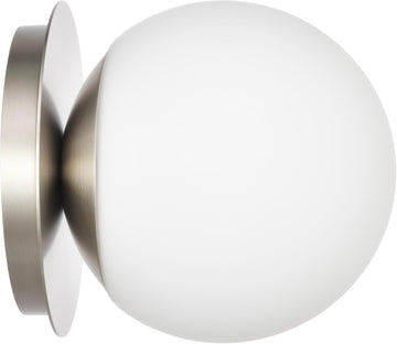 Wall Sconces, 1 Light Modern Globe Sconce in Brushed Nickel, Wall Light Bathroom Living Room & Hallway Vanity