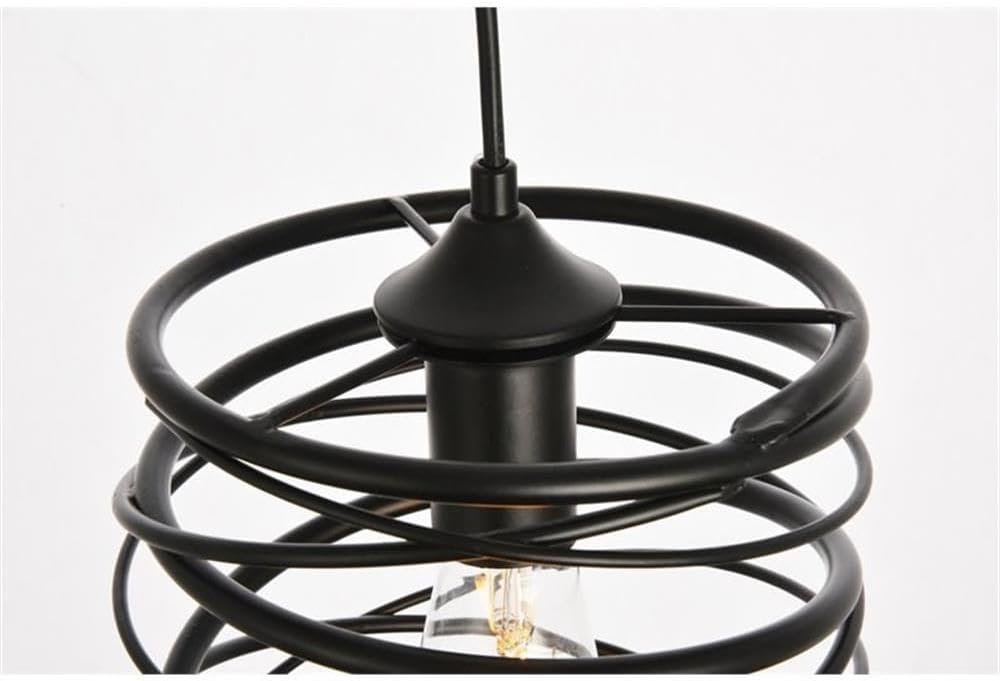 Hopper 1-Light Transitional Metal Pendant in Black